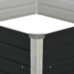 Jardinière surélevée Anthracite 129x129x45 cm Acier galvanisé – Image 3