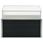 Serre Anthracite 100x100x77 cm Acier galvanisé – Image 2