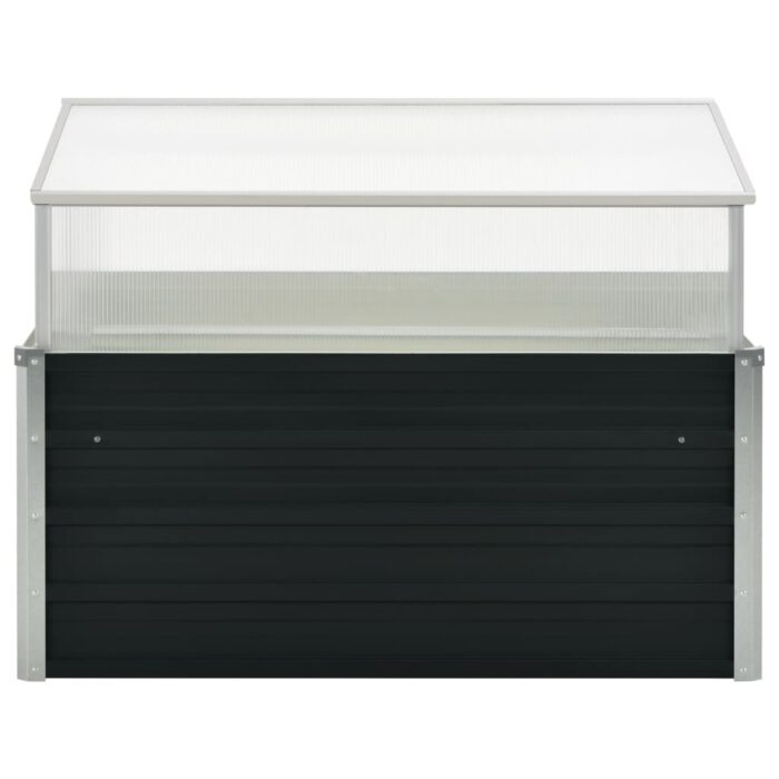 Serre Anthracite 100x100x77 cm Acier galvanisé – Image 2