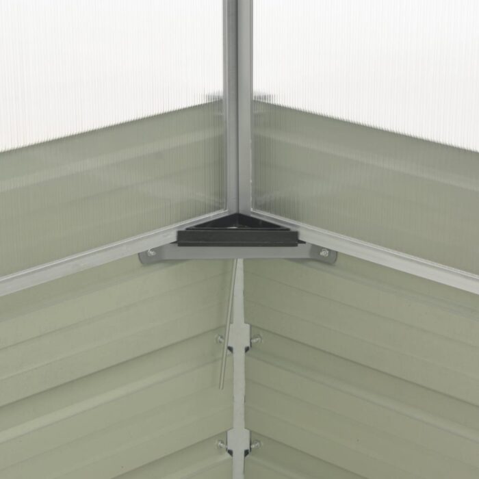 Serre Anthracite 100x100x77 cm Acier galvanisé – Image 5