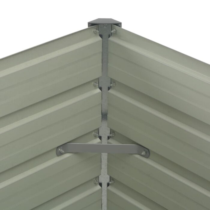 Jardinière surélevée Anthracite 100x100x77 cm Acier galvanisé – Image 4