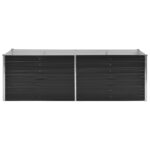Lit surélevé de jardin Anthracite 240x80x77 cm Acier galvanisé – Image 3