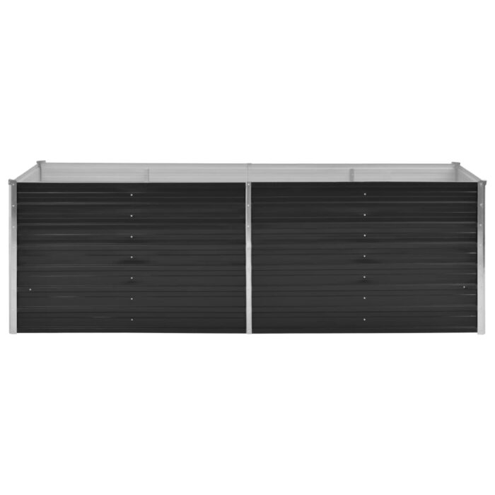 Lit surélevé de jardin Anthracite 240x80x77 cm Acier galvanisé – Image 3