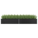 Lit surélevé de jardin Anthracite 320x80x45 cm Acier galvanisé
