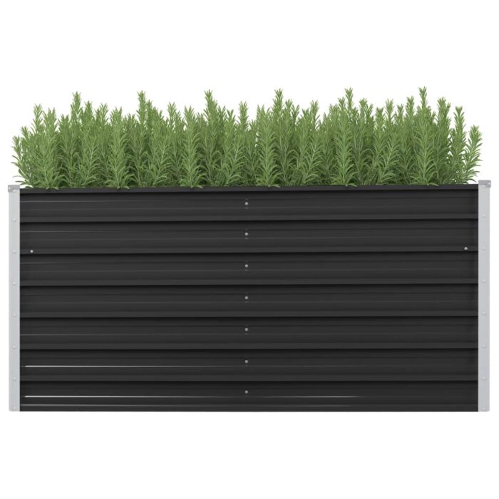 Lit surélevé de jardin Anthracite 160x40x77 cm Acier galvanisé – Image 1