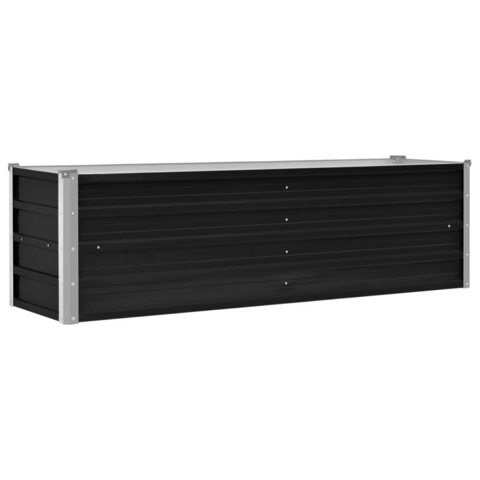 Lit surélevé de jardin Anthracite 160x40x45 cm Acier galvanisé – Image 2