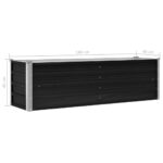 Lit surélevé de jardin Anthracite 160x40x45 cm Acier galvanisé – Image 6