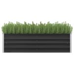 Lit surélevé de jardin Anthracite 160x40x45 cm Acier galvanisé