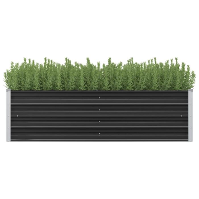Lit surélevé de jardin Anthracite 160x40x45 cm Acier galvanisé – Image 1