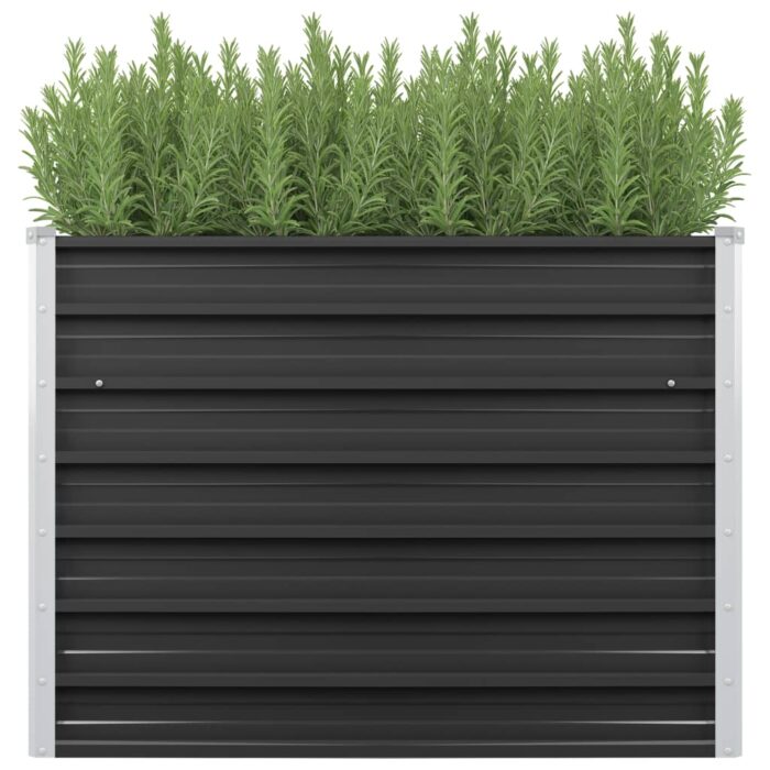 Lit surélevé de jardin Anthracite 100x40x77 cm Acier galvanisé – Image 1