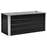 Lit surélevé de jardin Anthracite 100x40x45 cm Acier galvanisé – Image 2