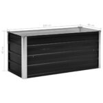Lit surélevé de jardin Anthracite 100x40x45 cm Acier galvanisé – Image 6