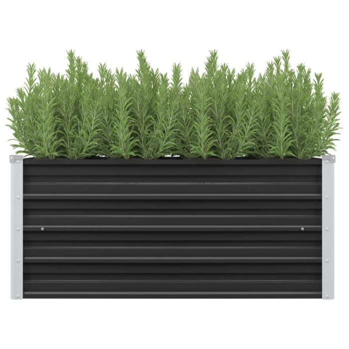 Lit surélevé de jardin Anthracite 100x40x45 cm Acier galvanisé – Image 1