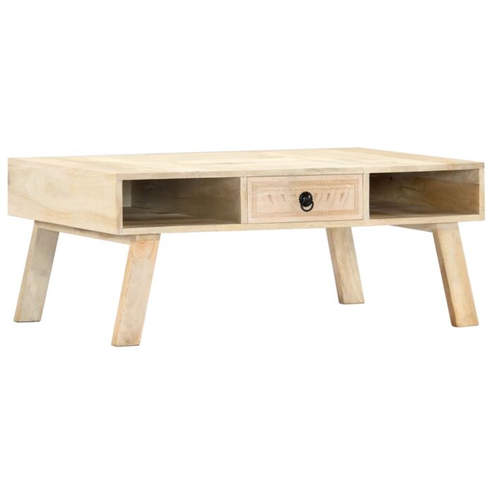 Table basse 100x60x40 cm Bois de manguier massif – Image 12