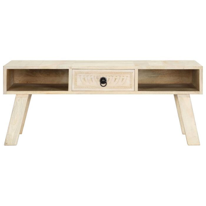 Table basse 100x60x40 cm Bois de manguier massif – Image 2
