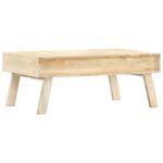 Table basse 100x60x40 cm Bois de manguier massif – Image 3