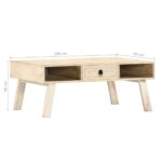 Table basse 100x60x40 cm Bois de manguier massif – Image 9