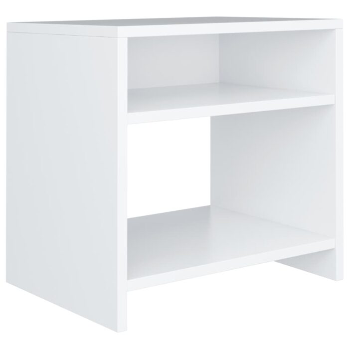 Tables de chevet 2 pcs Blanc 40x30x40 cm Bois d'ingénierie – Image 3