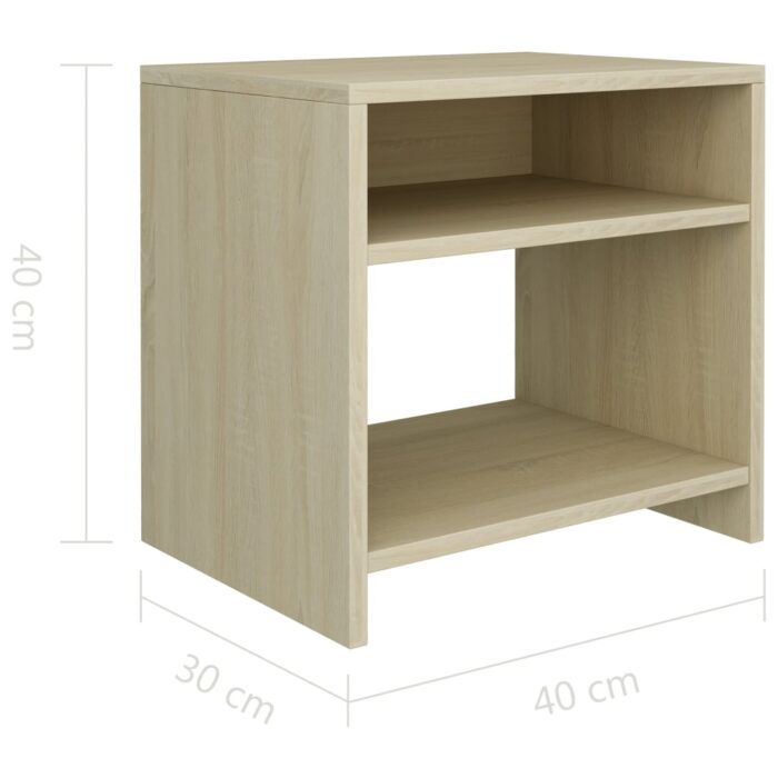 Table de chevet Chêne sonoma 40x30x40 cm Bois d'ingénierie – Image 4
