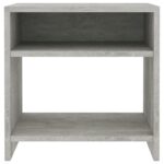 Table de chevet Gris béton 40x30x40 cm Bois d'ingénierie – Image 2