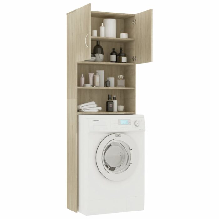 Meuble de machine à laver Chêne Sonoma Bois d'ingénierie – Image 2