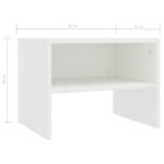 Tables de chevet 2 pcs Blanc 40x30x30 cm Bois d'ingénierie – Image 6