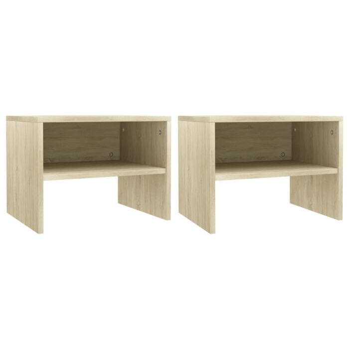 Tables de chevet 2 pcs Chêne sonoma 40x30x30 cm Bois ingénierie – Image 1