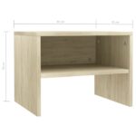 Tables de chevet 2 pcs Chêne sonoma 40x30x30 cm Bois ingénierie – Image 6