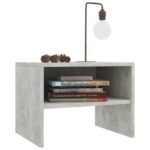 Tables de chevet 2 pcs Gris béton 40x30x30 cm Bois ingénierie – Image 2