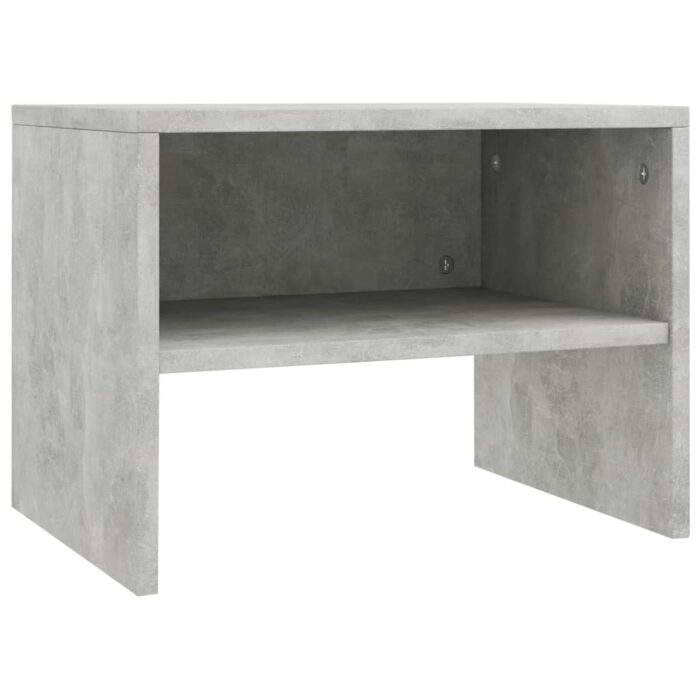Tables de chevet 2 pcs Gris béton 40x30x30 cm Bois ingénierie – Image 3