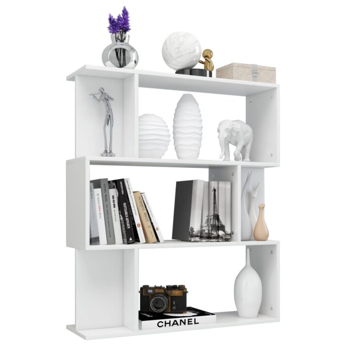 Bibliothèque/Séparateur de pièce Blanc brillant 80x24x96 cm – Image 3