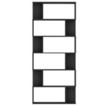 Bibliothèque/Séparateur de pièce Noir Bois d'ingénierie – Image 3