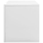 Boîte de rangement de vinyles Blanc brillant 71x34x36 cm – Image 3