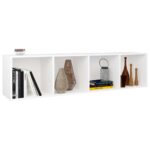Bibliothèque/Meuble TV Blanc 36x30x143 cm Bois d'ingénierie – Image 3