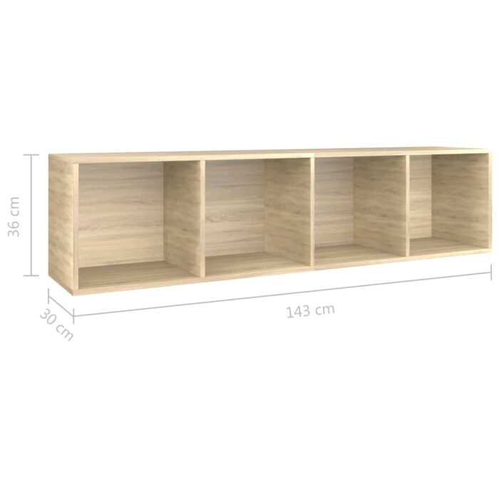 Bibliothèque/Meuble TV Chêne sonoma 36x30x143cm Bois ingénierie – Image 10