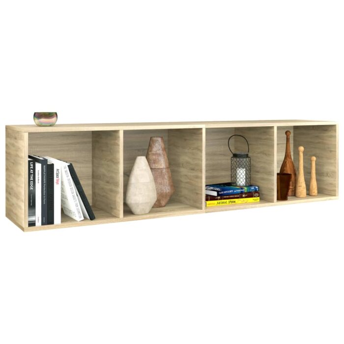 Bibliothèque/Meuble TV Chêne sonoma 36x30x143cm Bois ingénierie – Image 3