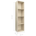 Bibliothèque/Meuble TV Chêne sonoma 36x30x143cm Bois ingénierie – Image 9