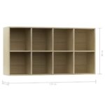 Bibliothèque/Buffet Chêne sonoma 66x30x130 cm Bois d’ingénierie – Image 10
