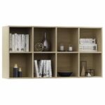 Bibliothèque/Buffet Chêne sonoma 66x30x130 cm Bois d’ingénierie – Image 3