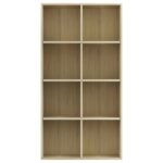 Bibliothèque/Buffet Chêne sonoma 66x30x130 cm Bois d’ingénierie – Image 4