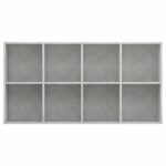 Bibliothèque/Buffet Gris béton 66x30x130 cm Bois d’ingénierie – Image 7