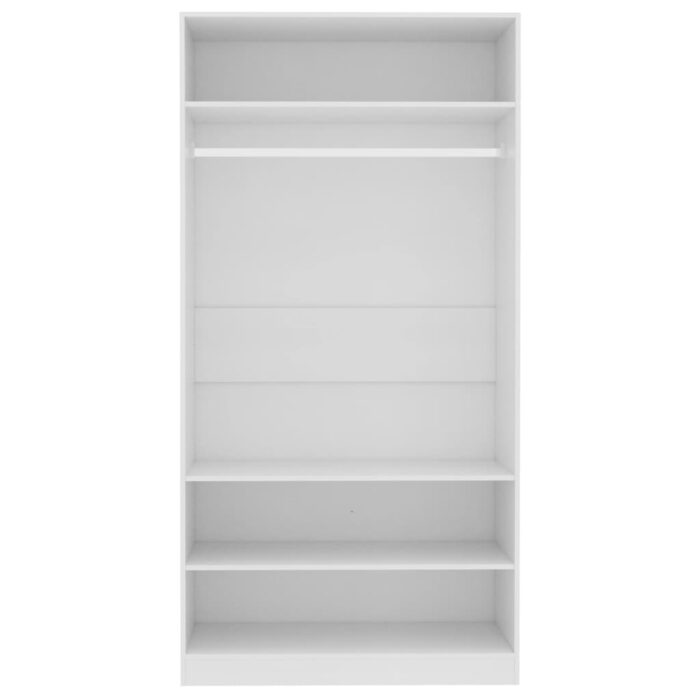 Garde-robe Blanc 100 x 50 x 200 cm Bois d'ingénierie – Image 3