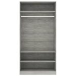 Garde-robe Gris cement 100 x 50 x 200 cm Aggloméré – Image 3