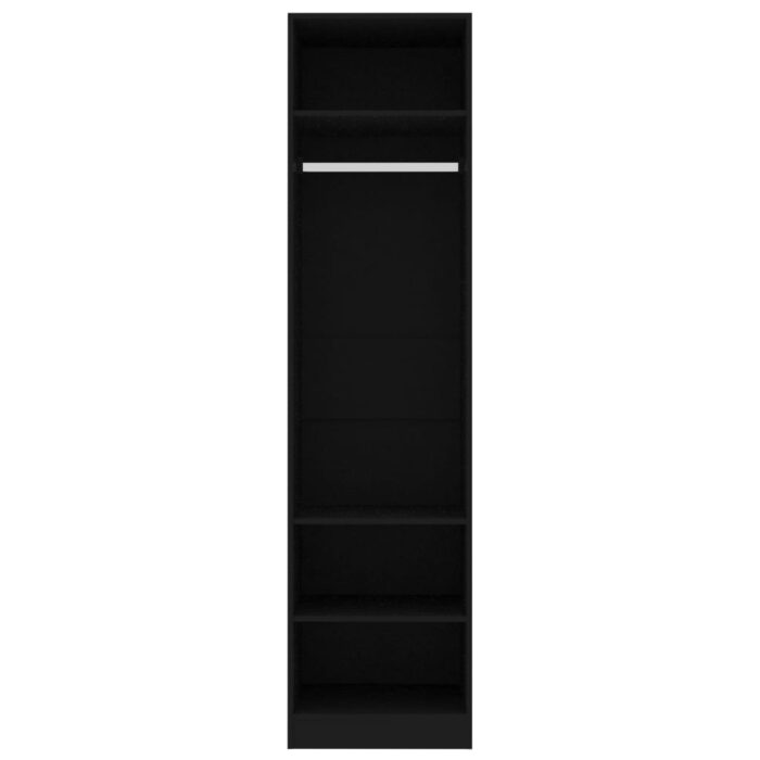 Garde-robe Noir 50x50x200 cm Bois d'ingénierie – Image 4