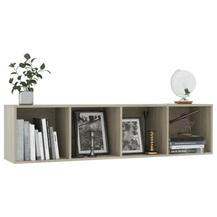 Bibliothèque/Meuble TV Chêne sonoma 143x30x36 cm – Image 3