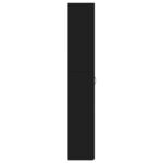 Armoire de bureau Noir 60x32x190 cm Bois d'ingénierie – Image 5