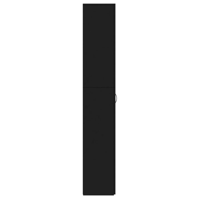 Armoire de bureau Noir 60x32x190 cm Bois d'ingénierie – Image 5