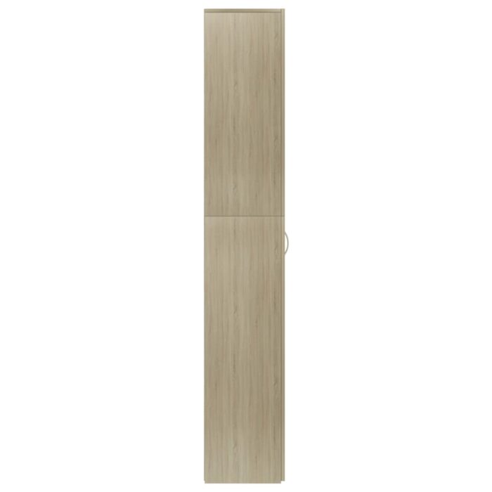 Armoire de bureau Chêne sonoma 60x32x190 cm Bois d'ingénierie – Image 4