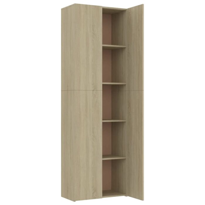 Armoire de bureau Chêne sonoma 60x32x190 cm Bois d'ingénierie – Image 5