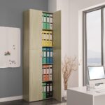 Armoire de bureau Chêne sonoma 60x32x190 cm Bois d'ingénierie
